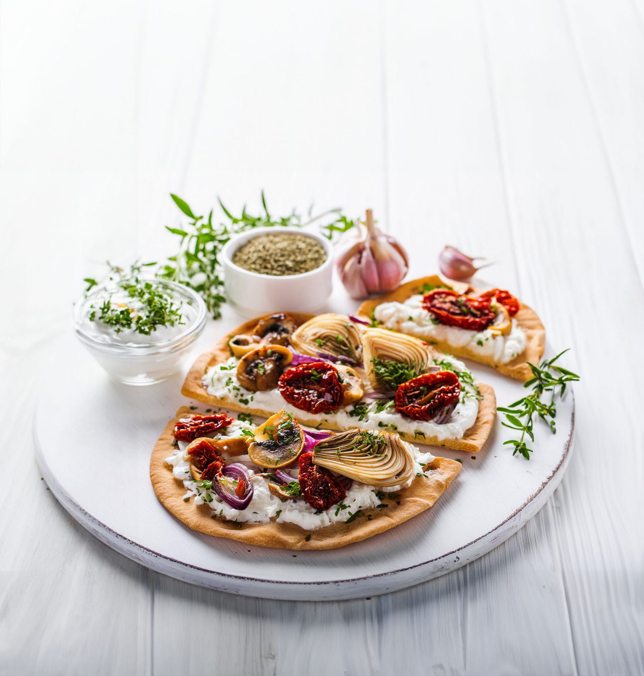 Recipe Main Dishes Garlic Sundried Tomato Pizza