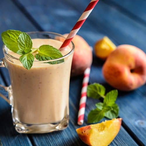 Just Peachy served in a glass