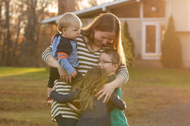 Elizabeth and kids PKU Elizabeth and her three children