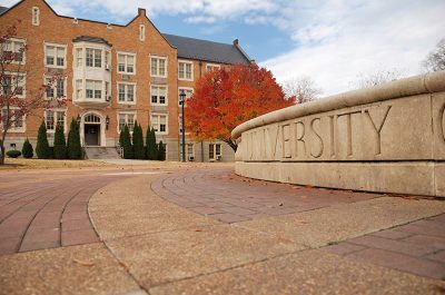 Path leading to college building