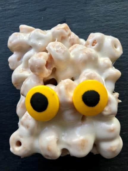 Treat with candy eyes