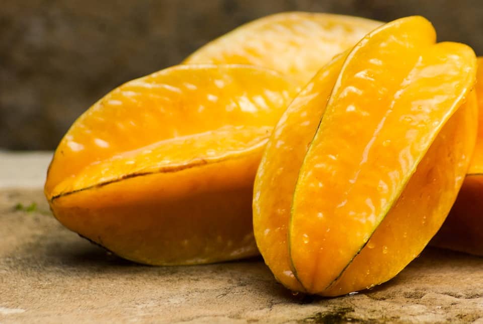 2 orange starfruit