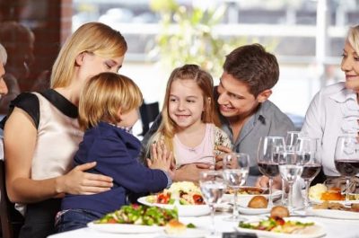 Family dining out