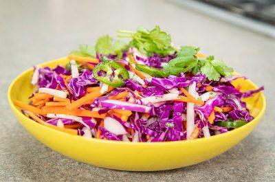 Colorful Jicama Slaw in a bowl