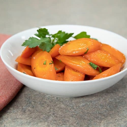 Orange Glazed Carrots in a bowl