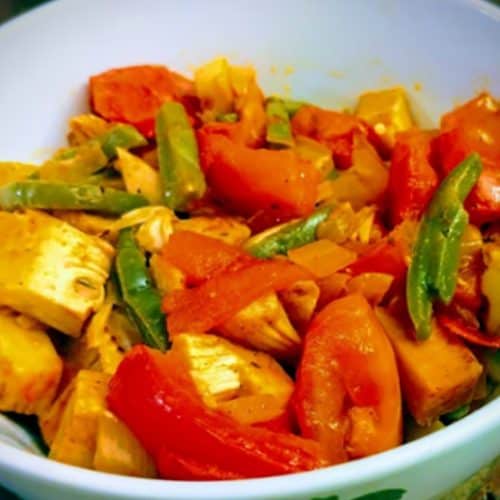 Spicy Jackfruit Nopales in a bowl