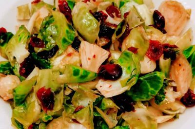 Sweet Tangy Brussels Sprouts in bowl