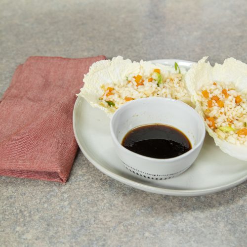 Asian Napa Cabbage Wraps served on dish