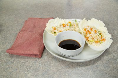 Asian Napa Cabbage Wraps served on dish