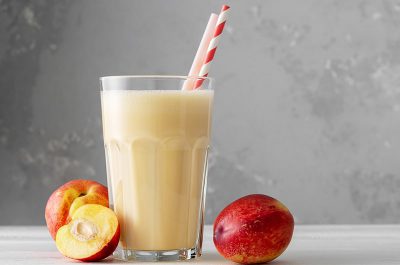 Peach Smoothie in a glass