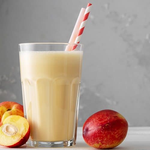 Peach Smoothie in a glass